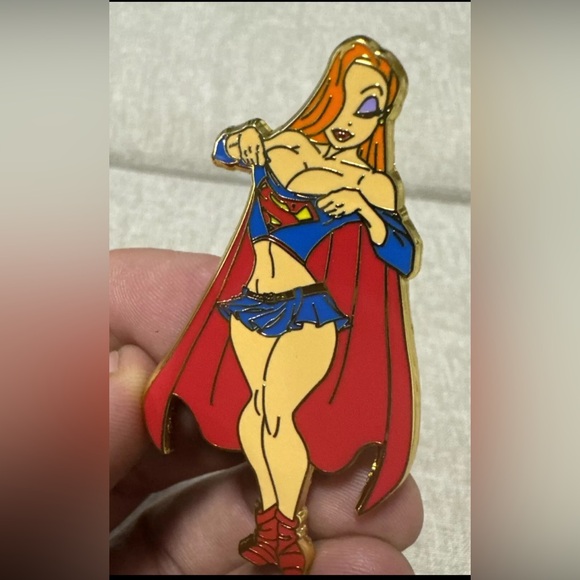 Disney Who Framed Roger Rabbit  Jessica Rabbit LE 100 fantasy pin As Superwoman - Picture 1 of 2